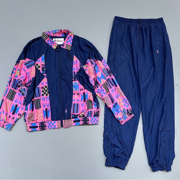 Lady Antigua Jackets & Blazers - Vintage VTG woman’s ladies windbreaker tracksuit, jacket and pants, L.